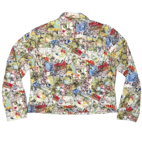 Abstract All Over Graffiti Print Light-Wight Jacket Size XL - Picture 9 of 9